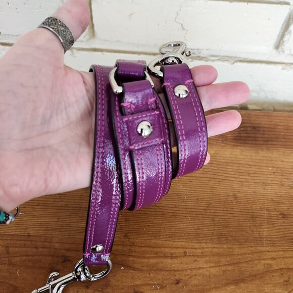 Euc Rare Coach Dotted OP Art Purple Ashley Shoulder Bag Purse - Picture 10 of 14